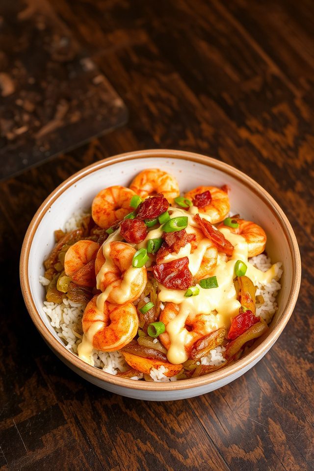 spicy cajun shrimp bowl