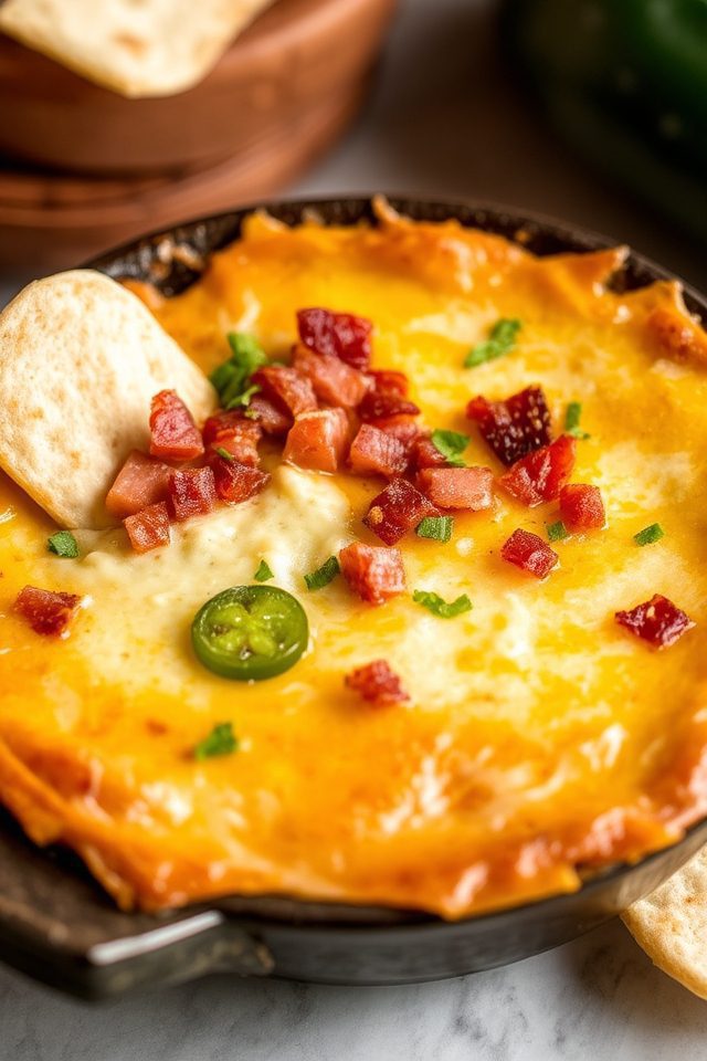 spicy cheese bacon dip