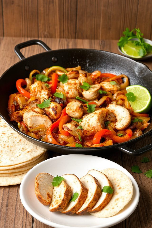 spicy chicken breast fajitas