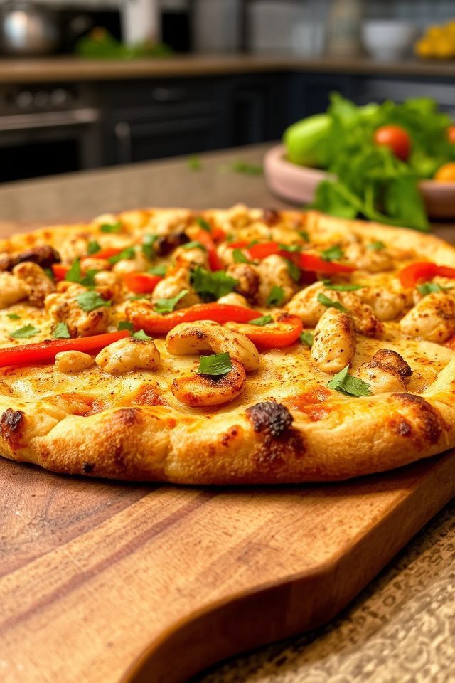 spicy chicken fajita pizza