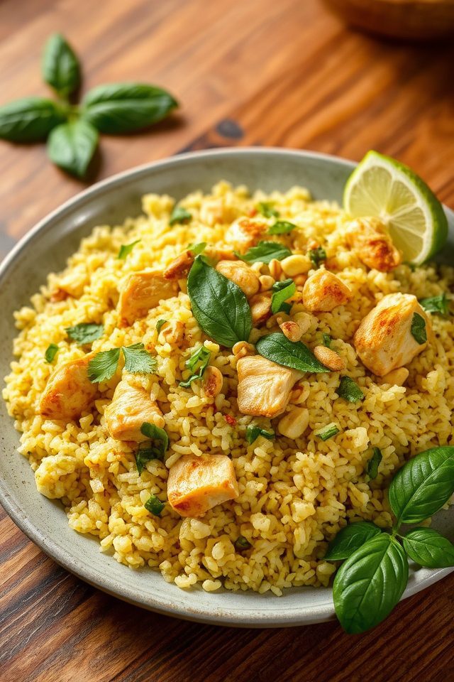 spicy chicken fried rice