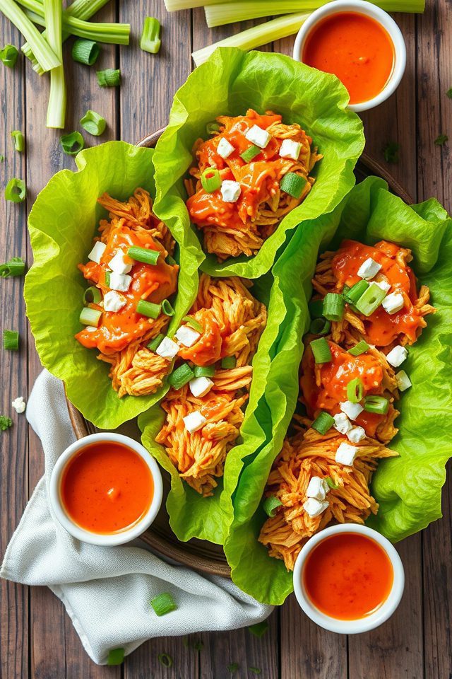 spicy chicken lettuce wraps
