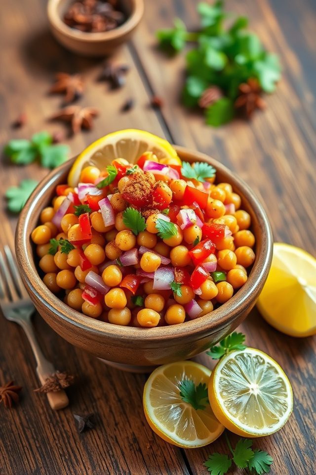spicy chickpea snack salad