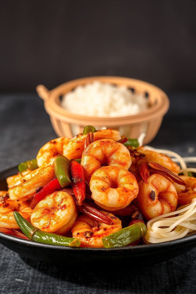 spicy chinese seafood dish