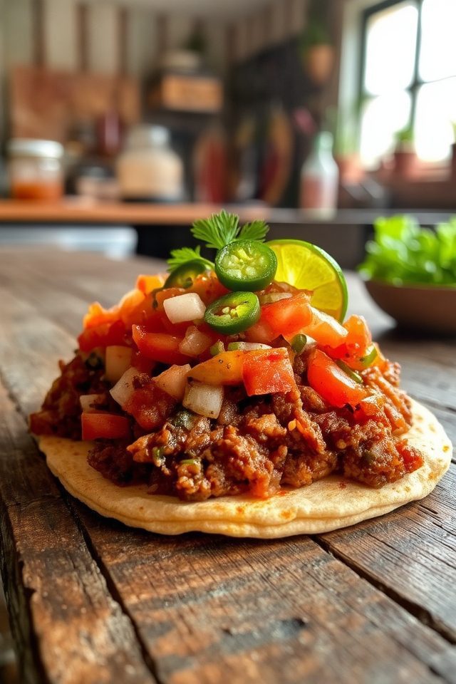 spicy chorizo breakfast tacos