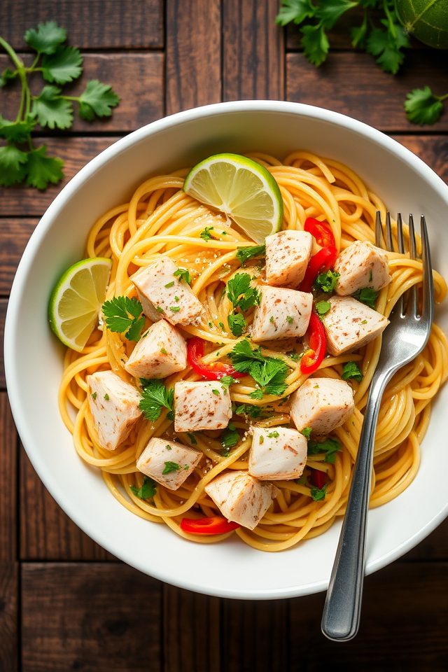 spicy citrus seafood pasta