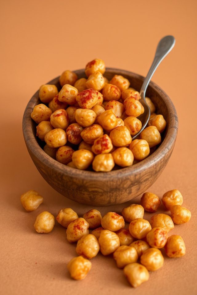 spicy crunchy chickpea snack