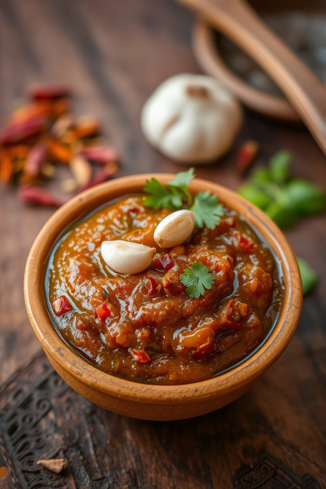 spicy garlic indian condiment