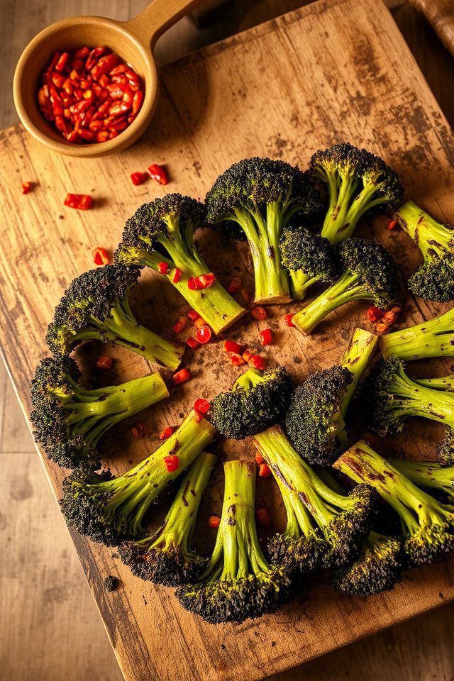 spicy grilled broccoli dish