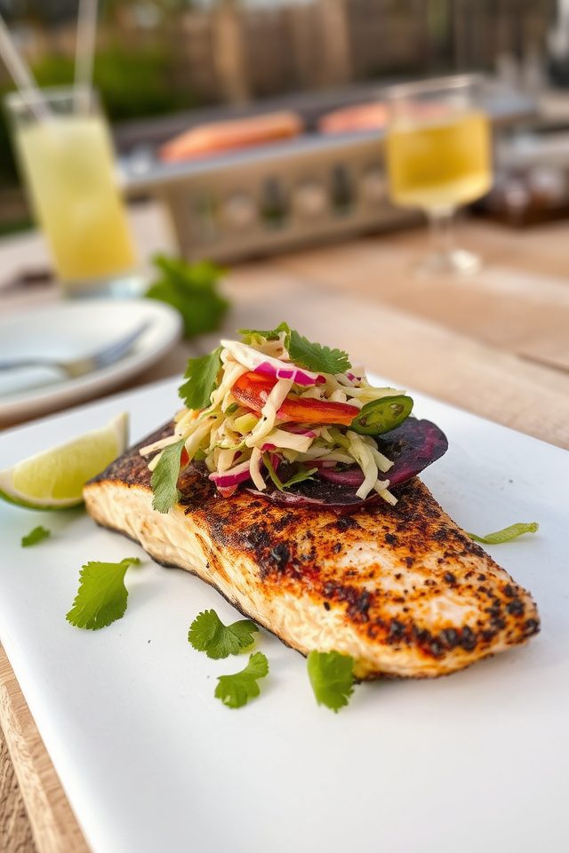 spicy grilled fish dish