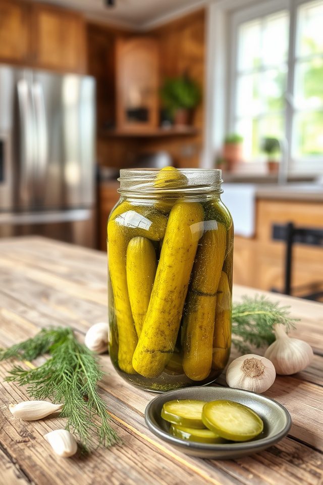 spicy homemade dill pickles