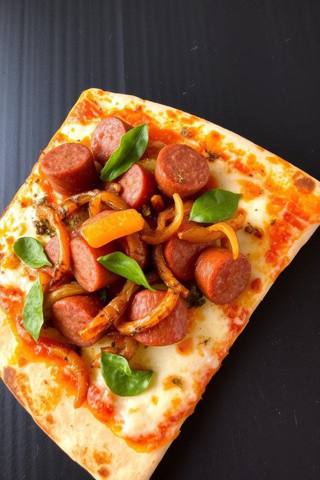 spicy italian sausage pizza