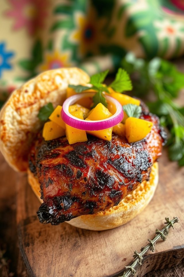 spicy jerk chicken sandwich
