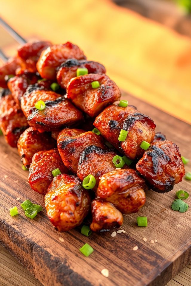spicy korean bbq skewers