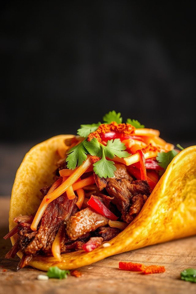 spicy korean beef tacos