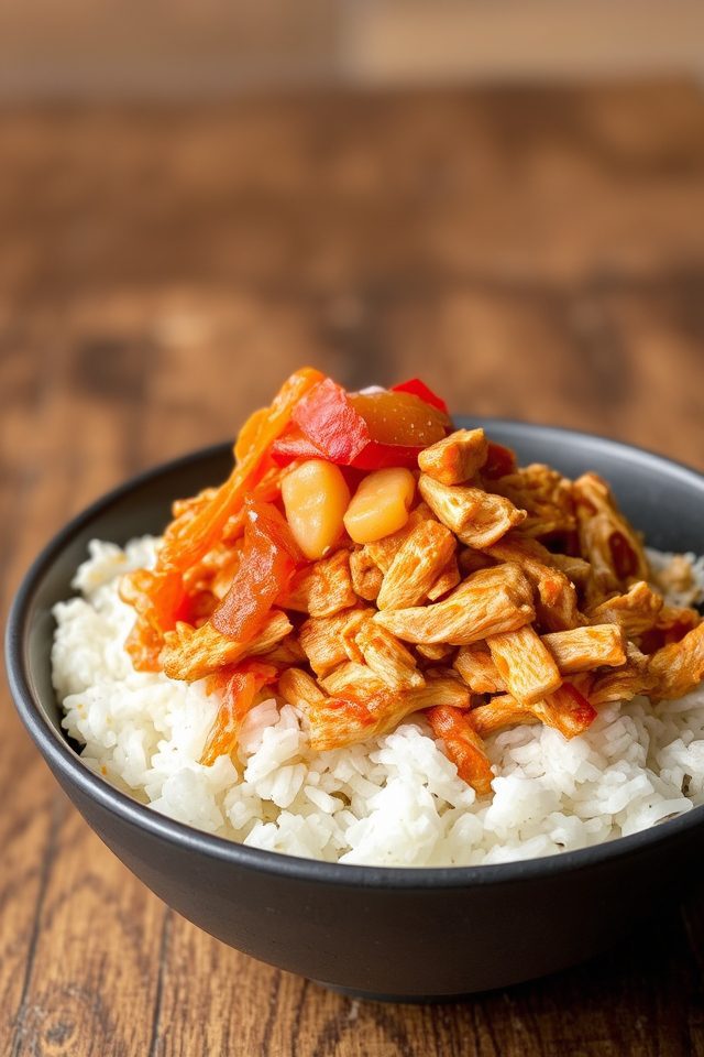 spicy korean chicken bowl