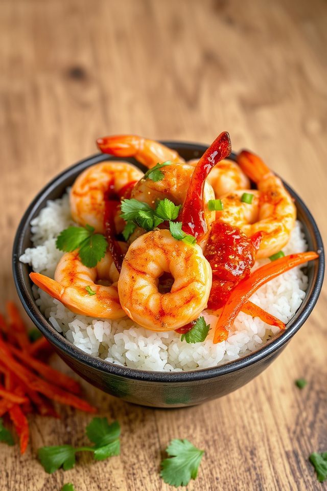 spicy korean shrimp bowl