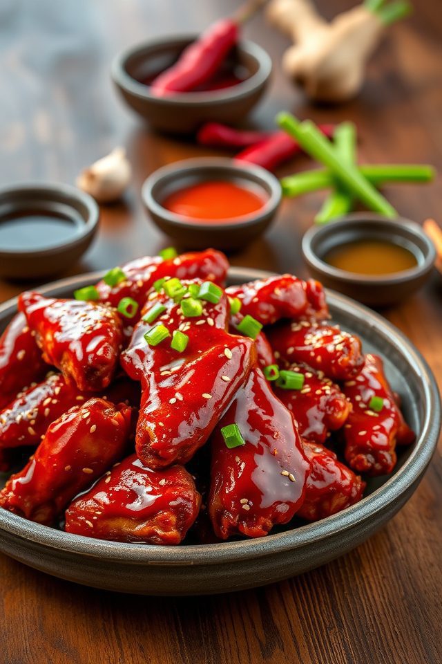 spicy korean sticky wings