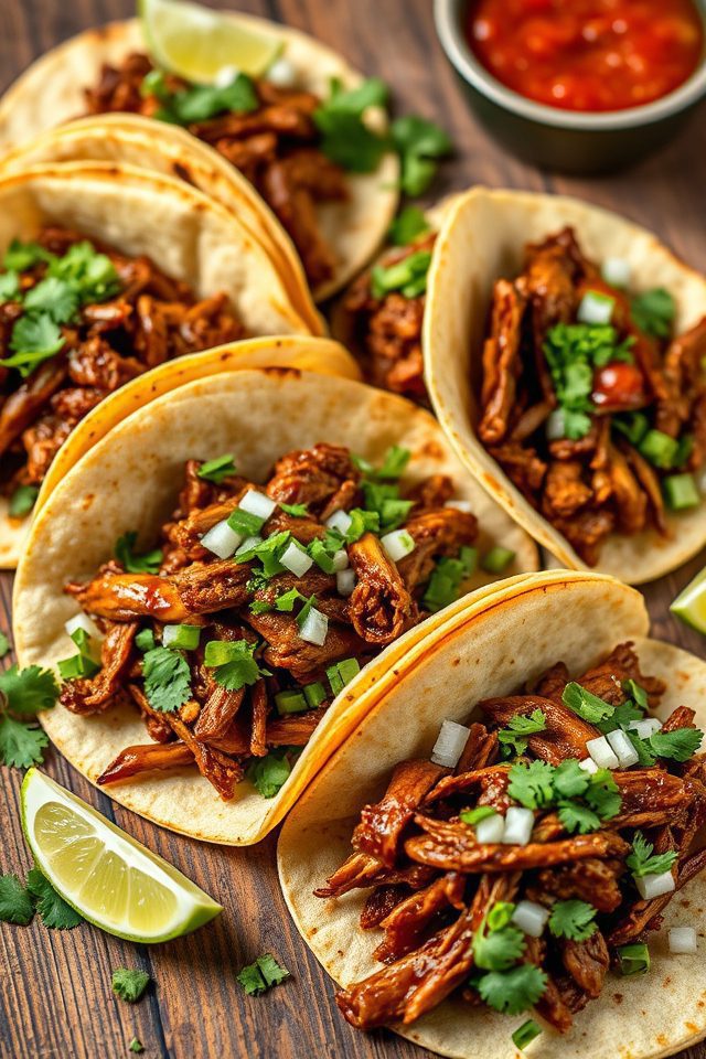 spicy mexican pork tacos