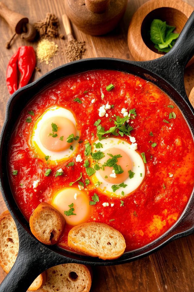 spicy north african eggs