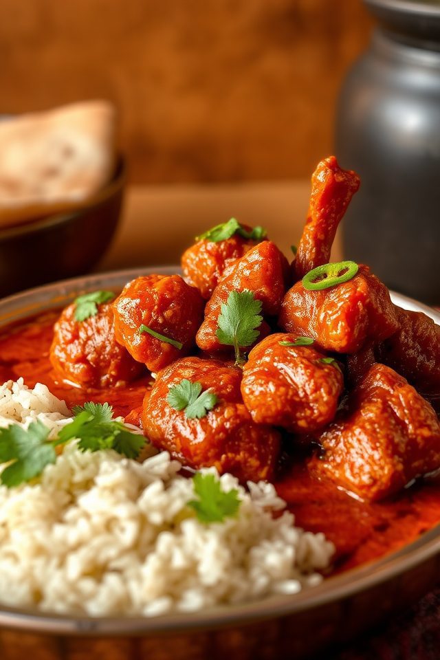spicy red lamb curry