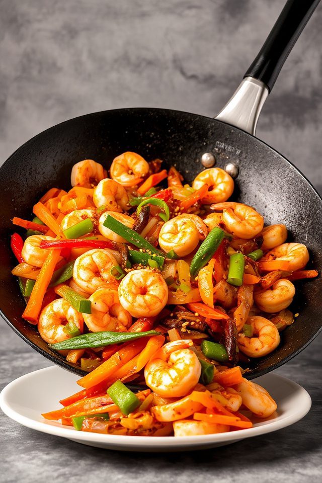 spicy shrimp stir fry