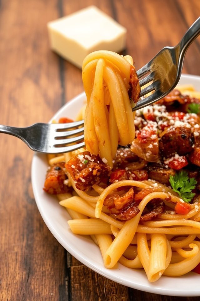 spicy smoked sausage pasta