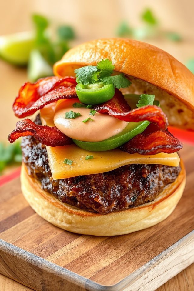 spicy southwestern style burgers