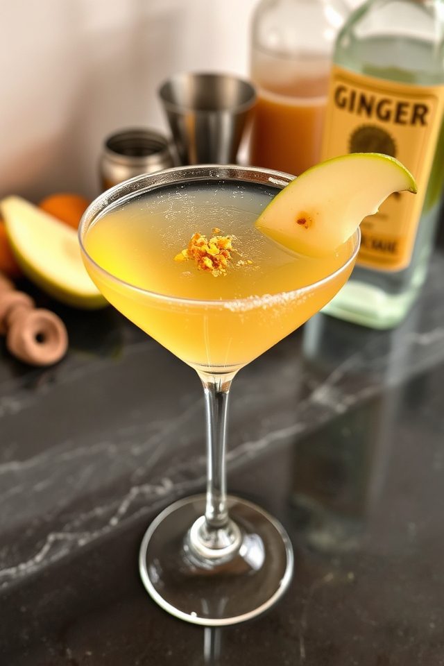 spicy sweet pear martini