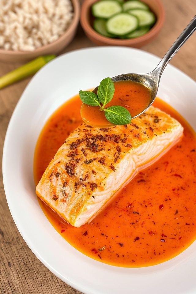 spicy thai salmon dish