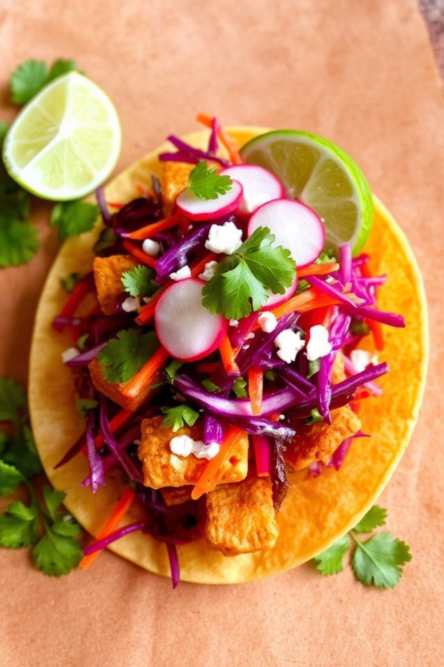 spicy tofu taco delight