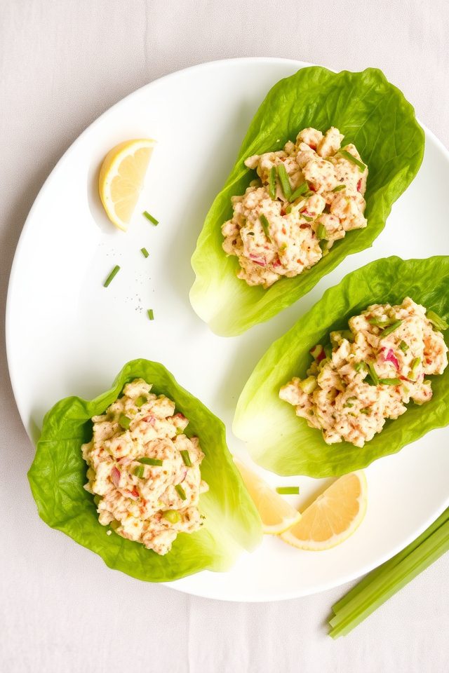 spicy tuna lettuce wraps