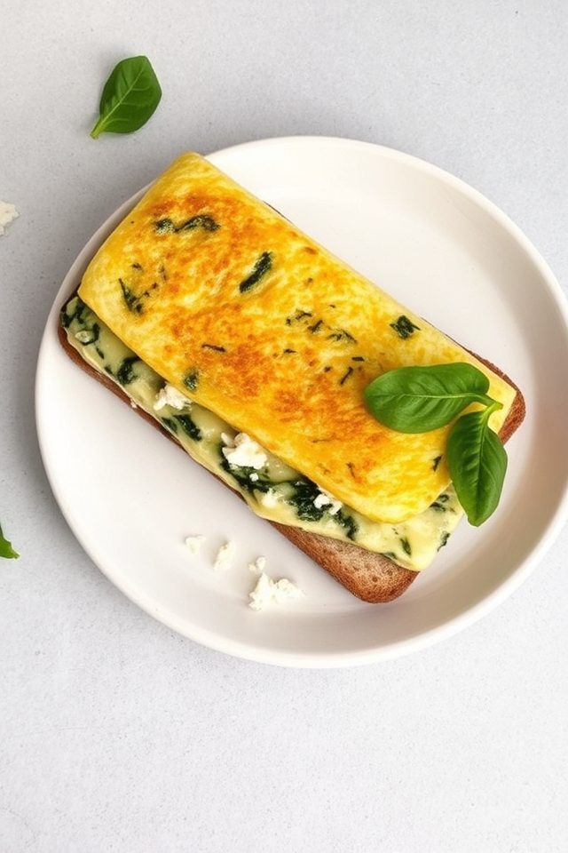 spinach and feta breakfast
