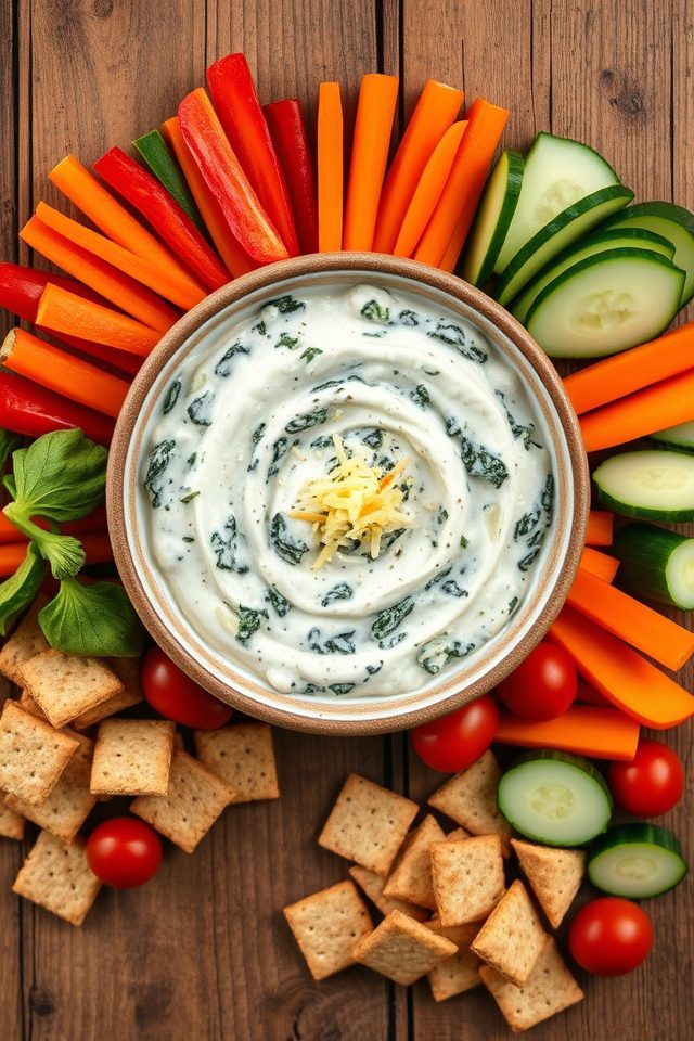 spinach artichoke yogurt dip