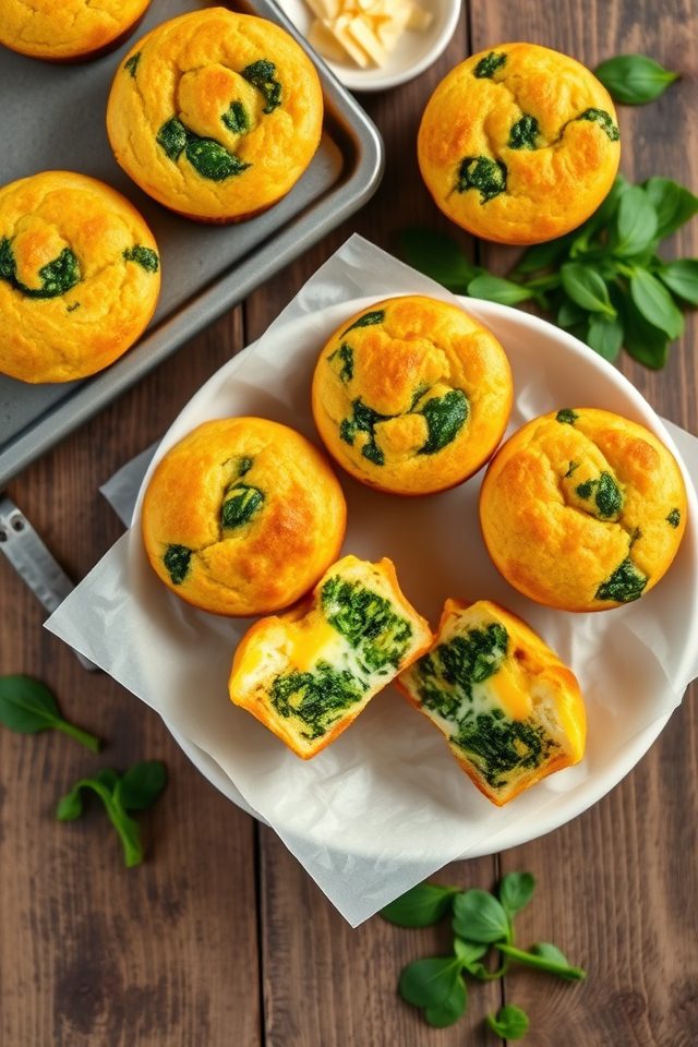 spinach cheese egg muffins