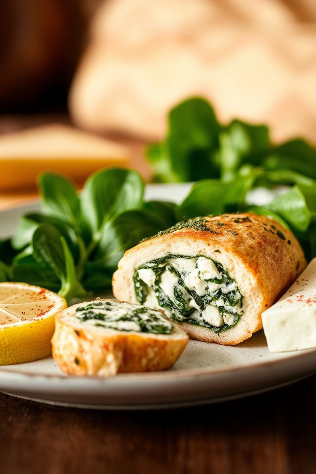 spinach filled chicken breast