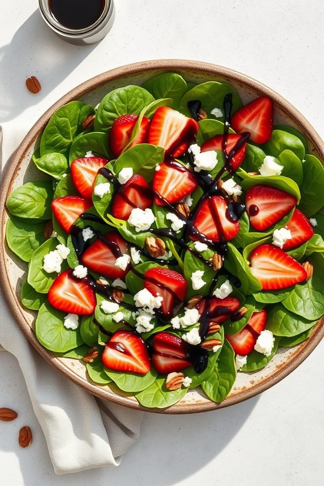 spinach strawberry balsamic salad