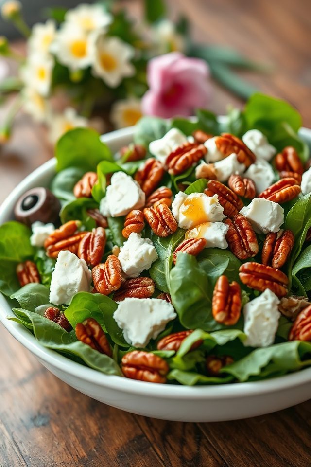 spring salad goat pecans