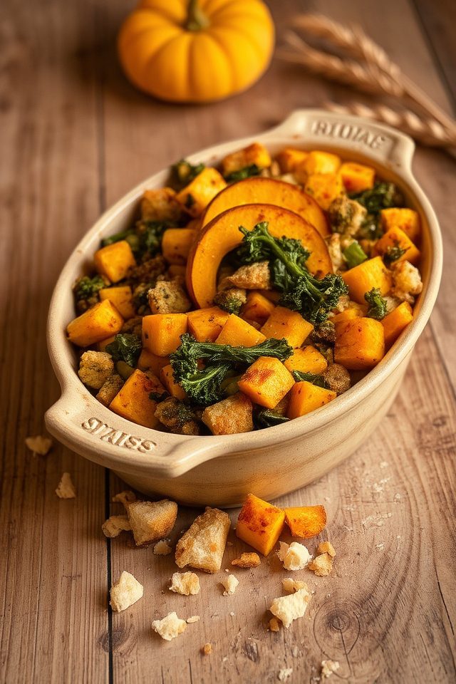 squash and kale stuffing