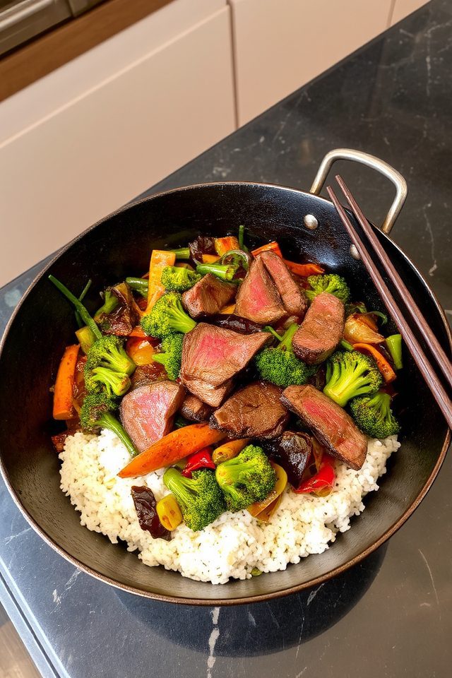 steak and broccoli stirfy