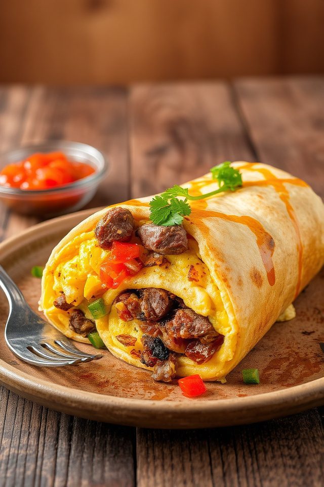 steak and egg burrito