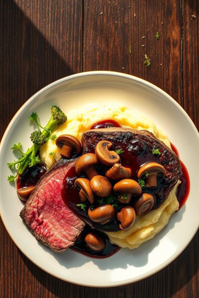 steak mushroom wine sauce
