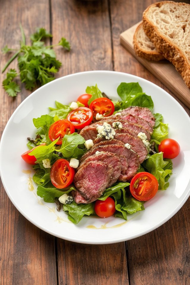 steak salad with vinaigrette