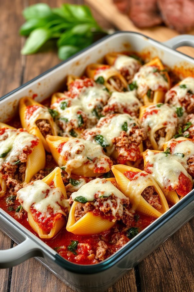 steak stuffed shells recipe