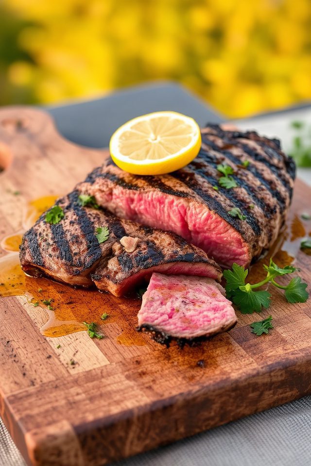 steak with citrus flavors
