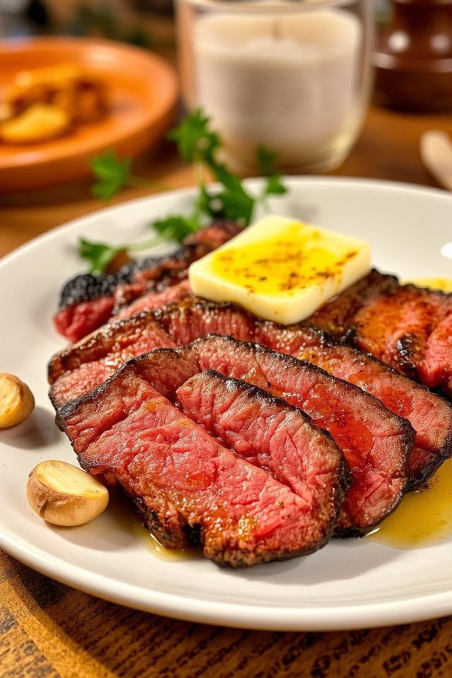 steak with garlic butter