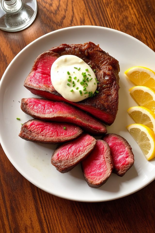 steak with horseradish sauce