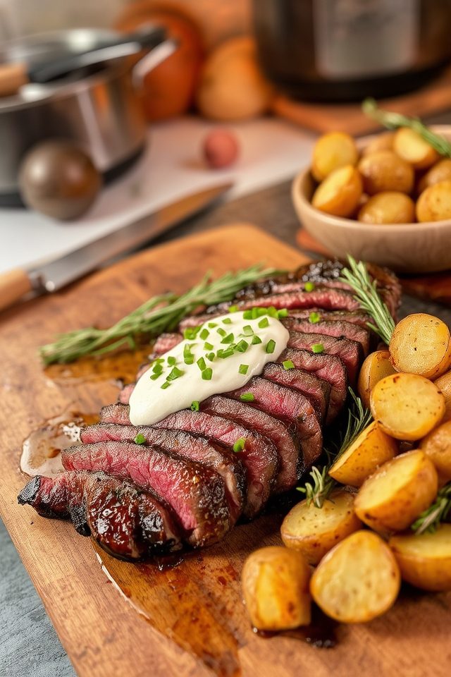 steak with horseradish sauce