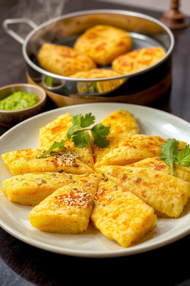 steamed gram flour cake