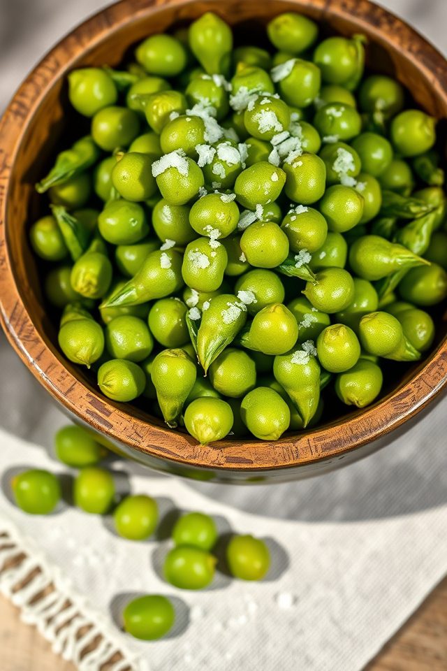 steamed salted edamame pods